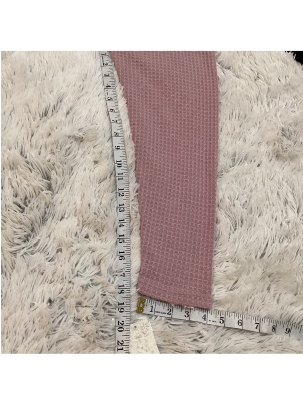 Mudd Waffle Knit Tie Front Top Size XL Mauve Pink Cozy Casual - Picture 12 of 15